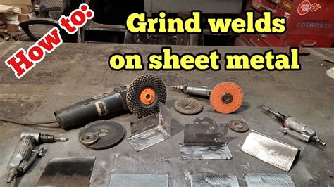 best way to grind sheet metal welds|grinding down weld panels.